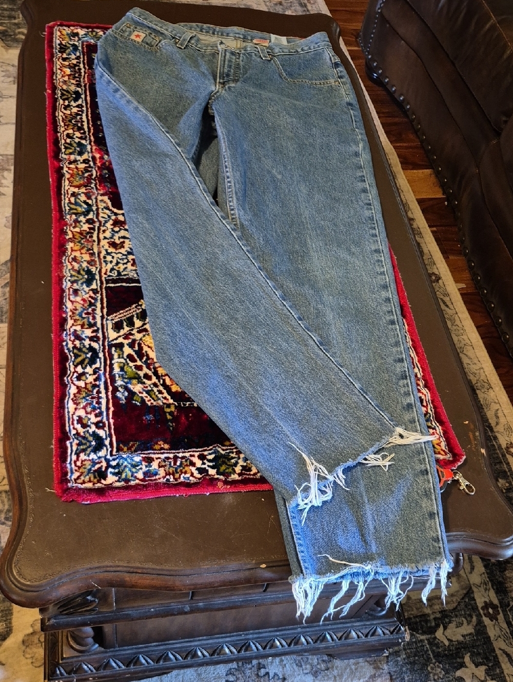 Rockies Rockie Mountain Straight-Leg Jeans with Raw Hem(#2090C) Sz.9 Reg.